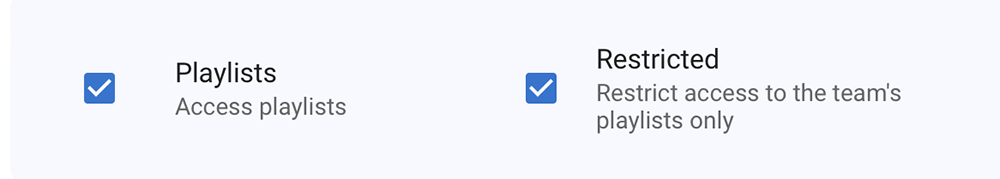 Restricted playlist Restricted playlist