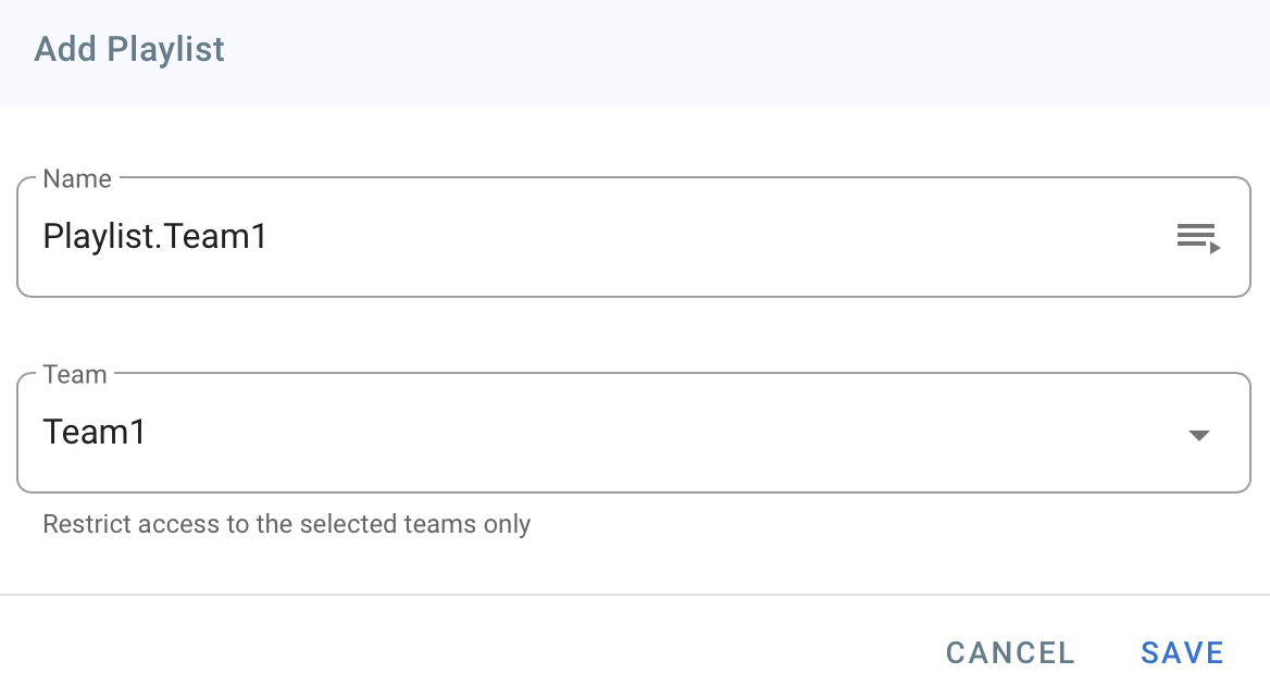 Add playlist Add playlist