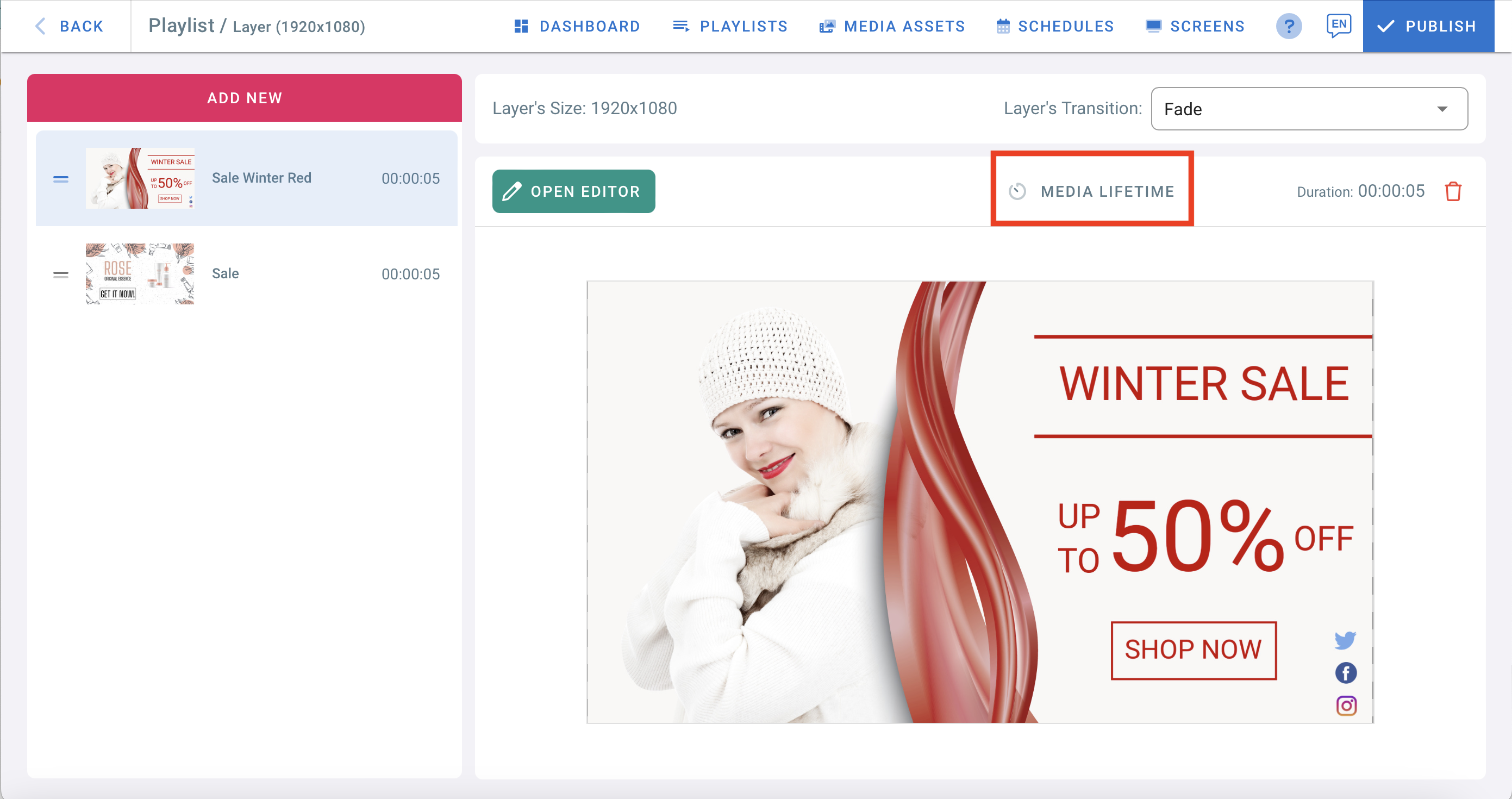 Digital Signage Media Lifetime Digital Signage Media Lifetime