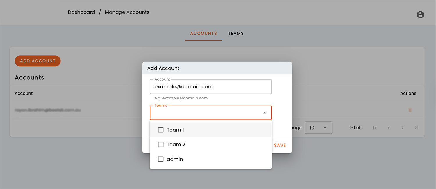 Proof of Play Dashbaord Accounts