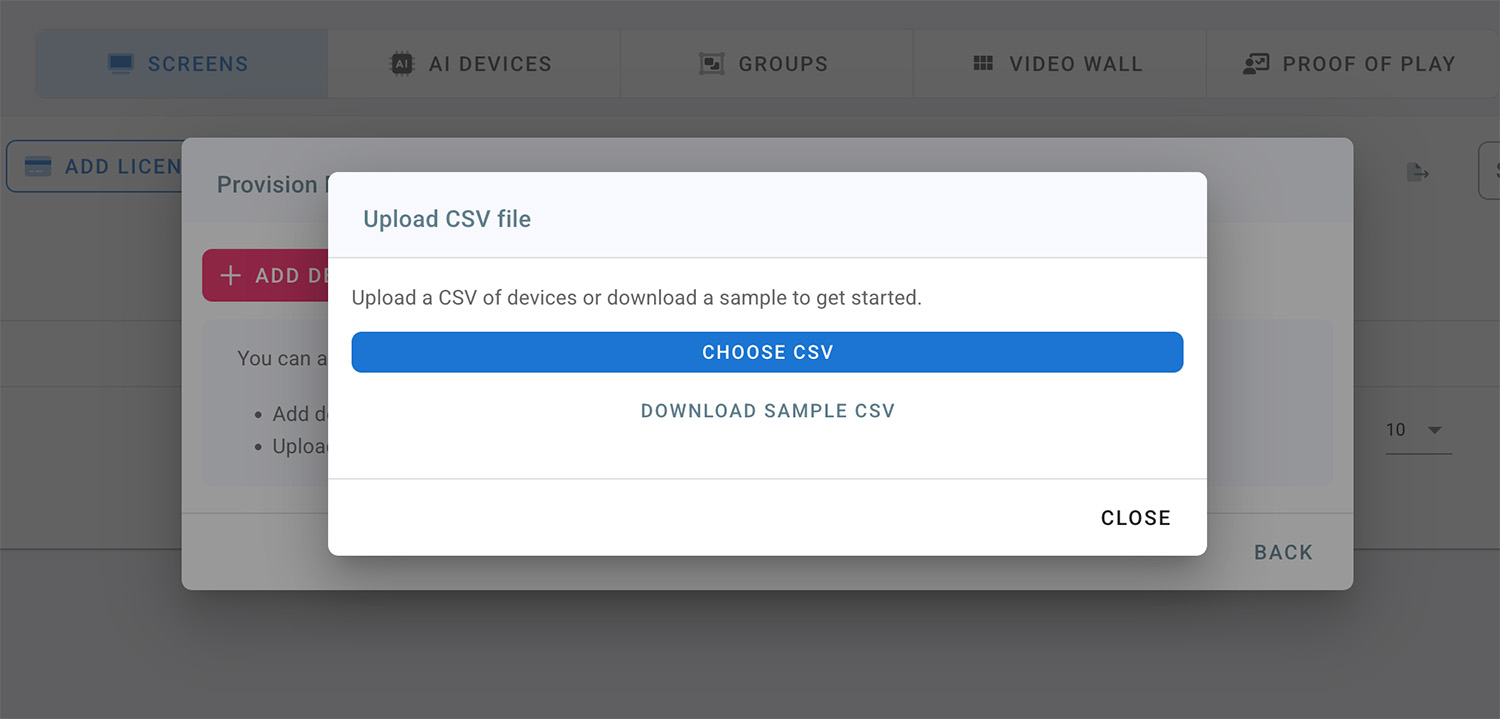 Upload CSV File